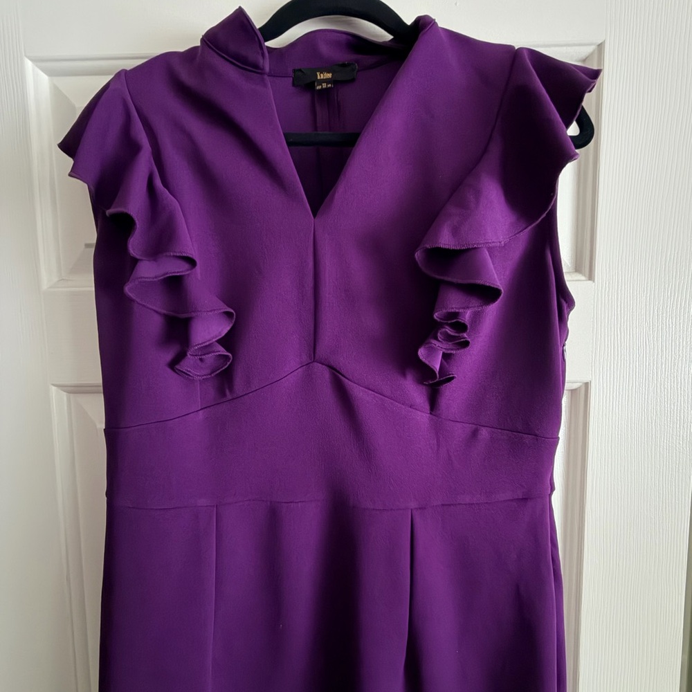 Chic Purple Ruffle Maxi Dress - Picture 2 of 7